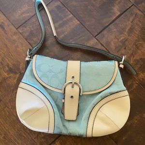 Light Blue Vintage Coach Handbag